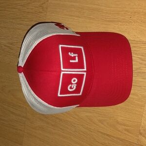 3M Golf  Embroidered Trucker Mesh Snap-on Hat Cap Red White New